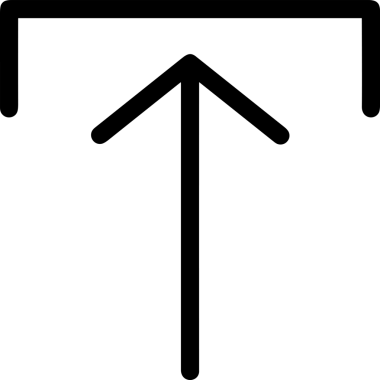 Siyah ve Beyaz Logo Simgesi PNG Biçimini Yükle. Web Sitesi Düğmesi, Mobil Uygulama Arayüzü, Dosya Aktarımı, Belge Paylaşımı, Bulut Depolama ve Veri Yedekleme için Minimalist Düz Tasarımlı Tek Renkli Ok Gönderme İşareti Grafiksel Elemanı