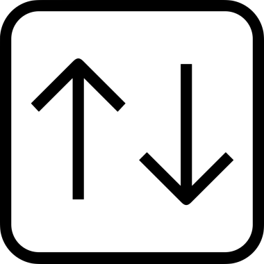 Siyah ve Beyaz Logo Simgesi PNG Biçimini Yükle. Web Sitesi Düğmesi, Mobil Uygulama Arayüzü, Dosya Aktarımı, Belge Paylaşımı, Bulut Depolama ve Veri Yedekleme için Minimalist Düz Tasarımlı Tek Renkli Ok Gönderme İşareti Grafiksel Elemanı
