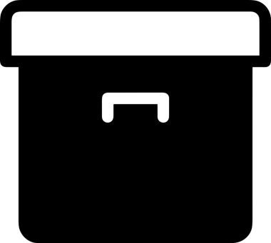 PNG biçiminde siyah ve beyaz depolama simgesi basit düz tasarım depolama depolama konteynırı arşiv kutusu arşiv hattı sanat izole vektör ilüstrasyonu dosya kabine organizasyon simgesi simgesi için dijital grafik ögesi
