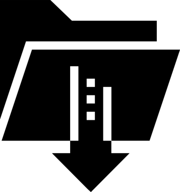PNG biçiminde siyah ve beyaz depolama simgesi basit düz tasarım depolama depolama konteynırı arşiv kutusu arşiv hattı sanat izole vektör ilüstrasyonu dosya kabine organizasyon simgesi simgesi için dijital grafik ögesi