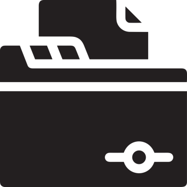 PNG biçiminde siyah ve beyaz depolama simgesi basit düz tasarım depolama depolama konteynırı arşiv kutusu arşiv hattı sanat izole vektör ilüstrasyonu dosya kabine organizasyon simgesi simgesi için dijital grafik ögesi