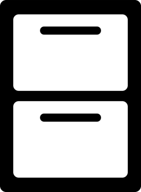 PNG biçiminde siyah ve beyaz depolama simgesi basit düz tasarım depolama depolama konteynırı arşiv kutusu arşiv hattı sanat izole vektör ilüstrasyonu dosya kabine organizasyon simgesi simgesi için dijital grafik ögesi