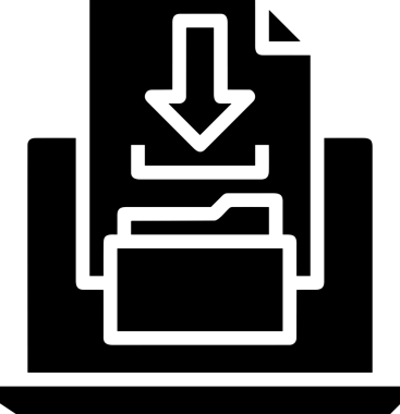 PNG biçiminde siyah ve beyaz depolama simgesi basit düz tasarım depolama depolama konteynırı arşiv kutusu arşiv hattı sanat izole vektör ilüstrasyonu dosya kabine organizasyon simgesi simgesi için dijital grafik ögesi