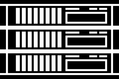 PNG biçiminde siyah ve beyaz depolama simgesi basit düz tasarım depolama depolama konteynırı arşiv kutusu arşiv hattı sanat izole vektör ilüstrasyonu dosya kabine organizasyon simgesi simgesi için dijital grafik ögesi