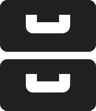 PNG biçiminde siyah ve beyaz depolama simgesi basit düz tasarım depolama depolama konteynırı arşiv kutusu arşiv hattı sanat izole vektör ilüstrasyonu dosya kabine organizasyon simgesi simgesi için dijital grafik ögesi