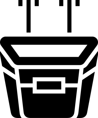 Siyah ve beyaz depolama ana hatları simgesi PNG biçiminde basit düz tasarım depolama kutusu kutucuğu kutucuğu kutusu arşivi minimalist çizgi sanat izole vektör ilüstrasyonu dosya organizasyonu simgesi için dijital grafik ögesi
