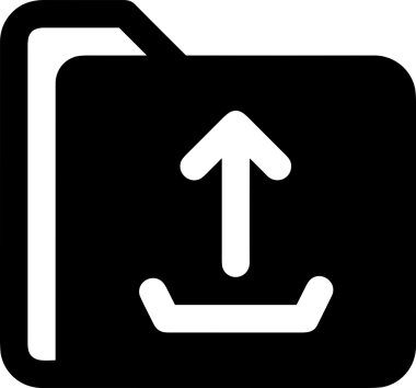 Upload icon symbol black and white PNG format simple vector illustration representing file sharing data transfer cloud storage synchronization and digital communication suitable for modern web design app interface user experience