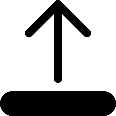 Upload icon symbol black and white PNG format simple vector illustration representing file sharing data transfer cloud storage synchronization and digital communication suitable for modern web design app interface user experience