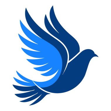 Kuş logosu tasarımı vektör çizimi. Minimalist ve modern kuş silueti, parlak çizgileri, özgürlüğü ve zarafeti simgeliyor. Markalaşma, iş ve yaratıcı logolar için mükemmel..