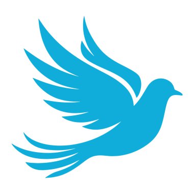 Soyut kuş logosu tasarım vektör çizimi. Düzgün kıvrımlı, şık ve dinamik kuş silueti, uçuş, hız ve özgürlüğü temsil ediyor. Markalaşma, iş ve yaratıcı kimlik için ideal.