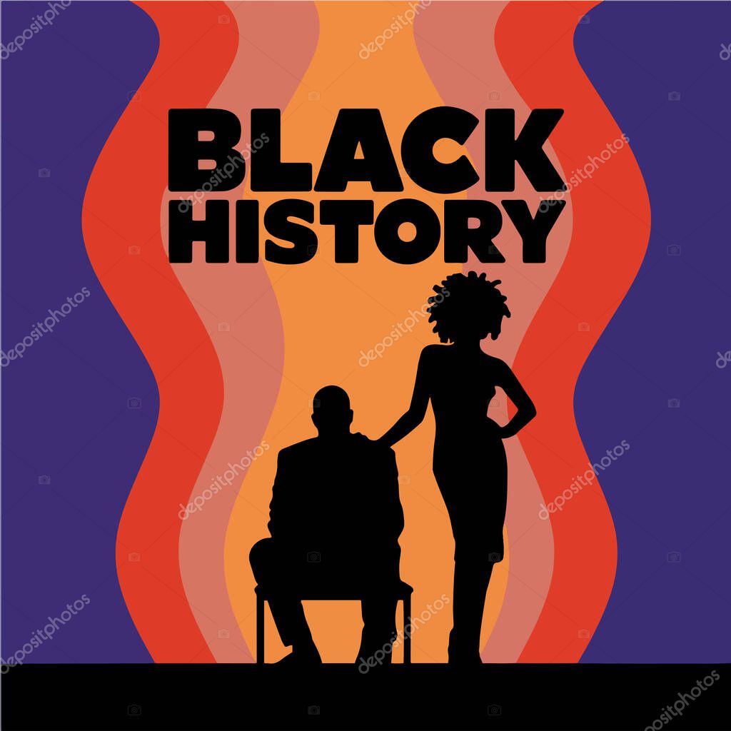 Black History Month. African American heritage celebration. Poster, card, banner, and background design. Vector illustration for cultural pride events.