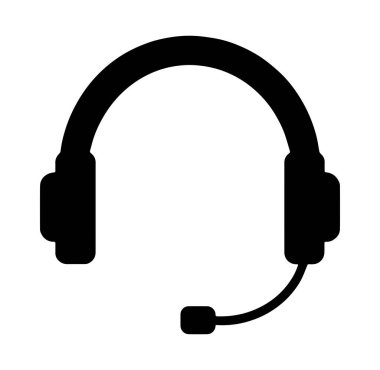 Kulaklık Simgesi. Basit ve parlak kulaklık tasarımı, ses ve iletişim temaları için ideal. Teknolojiyle ilgili projeler ve uygulamalar için uygun vektör illüstrasyonu.