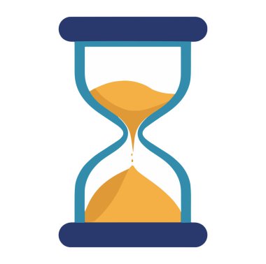 Antika Kum Saati. Beyaz bir arkaplanda izole edilmiş klasik kum zamanlayıcı çizimi, tasarım projelerinde zamanı veya tarihi temaları tasvir etmek için mükemmel