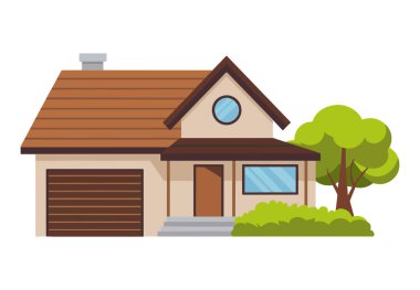 Ev ikonu düz stil. Beyaz arka planda izole edilmiş basit bir ev vektör illüstrasyonu. Apartman tabelaları, gayrimenkul veya iş konseptleri için ideal.