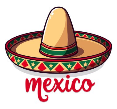 Renkli bir arka planda Meksika tasarımı. Kültürel temalar, seyahat promosyonları ve festival projeleri için vektör illüstrasyonu ideal. Meksika geleneklerini sergilemek için mükemmel.