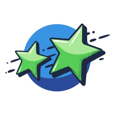 Değişken bir arkaplanı olan kayan bir yıldızın çizgi film çizimi. Hayalperest ve büyülü temalar için mükemmel, parlak bir yıldızın parlak bir izi olan kaprisli bir tasarım. Vektör illüstrasyonu.