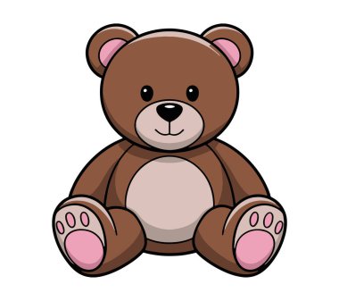 Oyuncak oyuncak ikonu. Beyaz üzerine izole edilmiş şirin bir çizgi film vektör çizimi. Çocuk tasarımları, oyuncakçılar ya da eğlenceli temalar için ideal. Dostça görseller yaratmak için mükemmel..