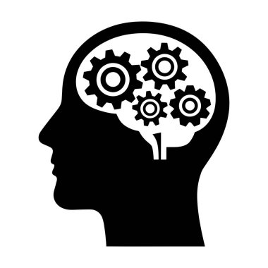 Tasarım kavramını düşün. İçinde çarklar olan insan kafası, teknolojiyi, mühendisliği ve yeniliği simgeliyor. Cogwheel mekaniği problem çözme ve yaratıcılık için beyne entegre edildi.