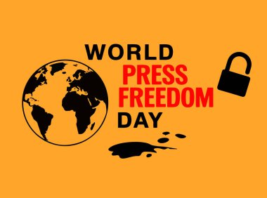 Dünya Basın Özgürlüğü Günü 'nde bir dünya karşılanıyor. Küresel medya özgürlüğünü ve ifade özgürlüğünün önemini simgeliyor. Farkındalık kampanyaları ve kutlama posterleri için ideal..