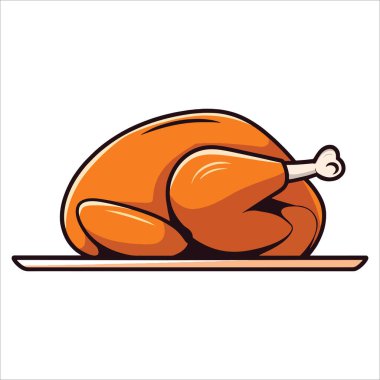 Tabakta kızartılmış bir tavuğun resmi. Yemek tarifleri ve web siteleri için harika..