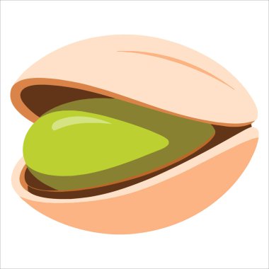 Vector şam fıstığı ikonu, ambalaj, yemek tarifleri ve organik gıda markaları için harika..