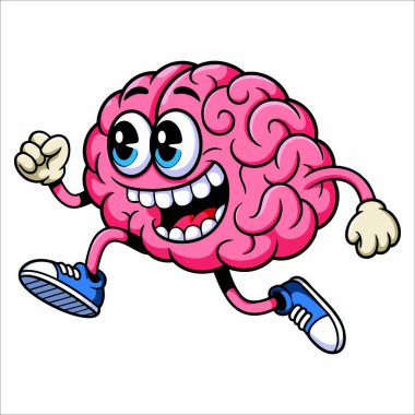 Çizgi film karakteri vektör çizimi yapıyor. Bilişsel gelişim, zihinsel sağlık ve yaratıcı düşünce temalı projeler için harika..