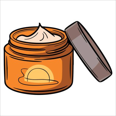 Güneş koruyucu faktör SPF kavramına sahip kozmetik güneş kremi tüpü. Güneş losyonundan ya da çocuk ya da kadın derisi için güneş kreminden sonra. Düz stil izole edilmiş logo grafik tasarımı.