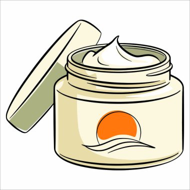 Yaz tatili için SPF korumalı güneş kremi kozmetikleri. Güneş kremi mükemmel cilt bakımı için sağlık ve UV ışınları koruma temalı tasarımlar için.