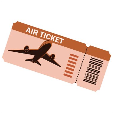 Mavili uçak bileti şablonunun vektör çizimi. Havayolu, seyahat, uçuş kartı konseptleri ve kalkış belgesi tasarımları için mükemmel.