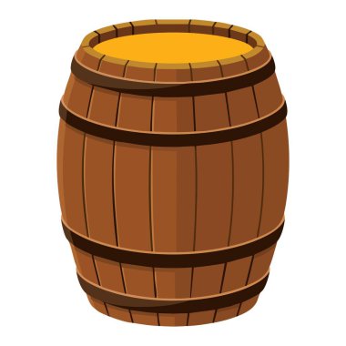Beyaz arkaplanda izole edilmiş bal varil ikonu. Reklam, etiket tasarımı, web ve doğal gıda ürünleri ile ilgili görseller için mükemmel bir illüstrasyon.