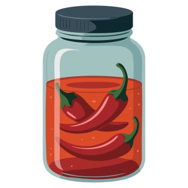 Baharat düz karikatür tarzlı kavanozların vektör illüstrasyonu beyaz arka planda izole edilmiş pankartlar için ideal mutfak görselleri ve baharat projeleri