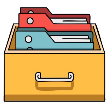 Hesap tutma kartı sistemi RGB renk vektörü simgesi kağıt belgeleri sistematikleştirme veri dizinleri denetim muhasebe arşivleri ofis ve finans görselleri için izole edilmiş illüstrasyon ideali