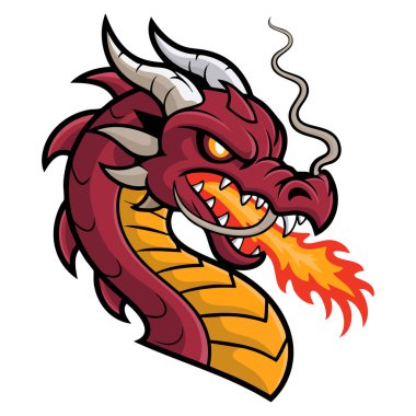 Ejderha vektörü maskot çizimi çizimi izole edilmiş sanat eseri spor logosu o fantezi canavarı ya da yaratıcı mitolojik tasarım için mükemmel.
