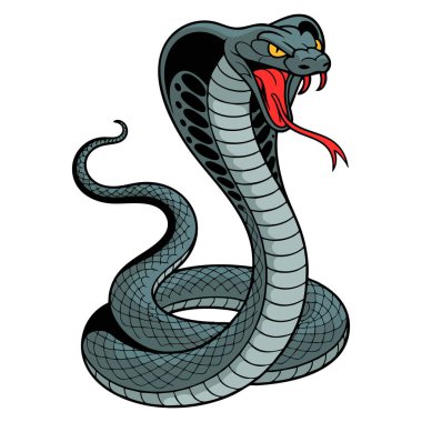 Korkunç yılan vektör çizim elementi Cadılar Bayramı yılan çizgi filmi ya da ürkütücü hayvan temalı sanat dekorasyonu için idealdir.