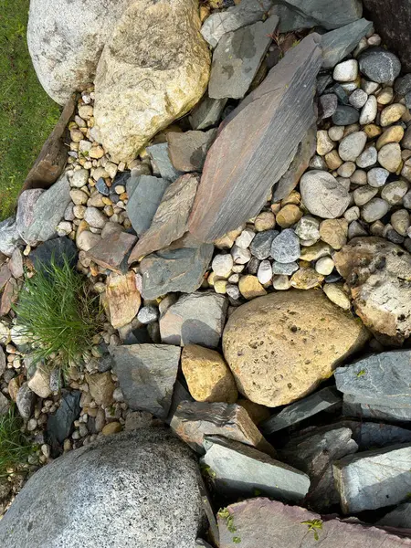 Stock image Gravel, granite and pebbles lying on the ground. Granite texture. High quality photo