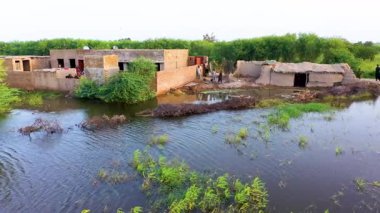 Severe Flood Damage in Pakistani Village