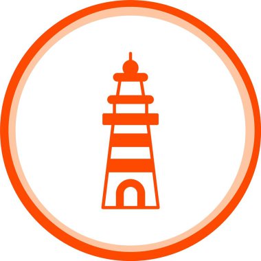 vektör deniz feneri simgesi illüstrasyonu