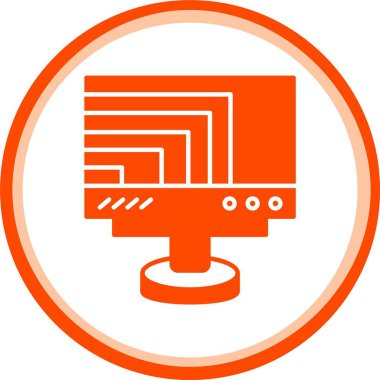 vektör lcd simgesi illüstrasyonu