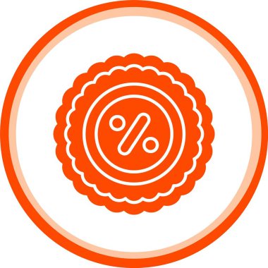 Benzersiz yüzde vektör simgesi