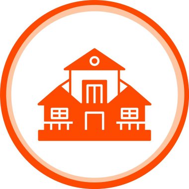 güzel bina kabartma vektör simgesi