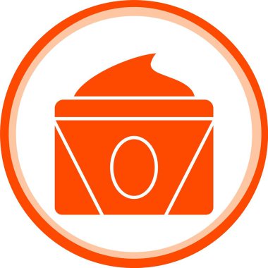 Kova simgesi, vektör turuncu basit illüstrasyon