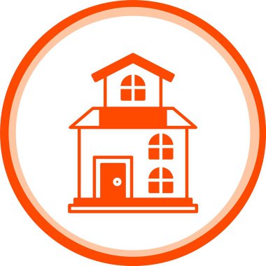 Benzersiz ev vektör simgesi