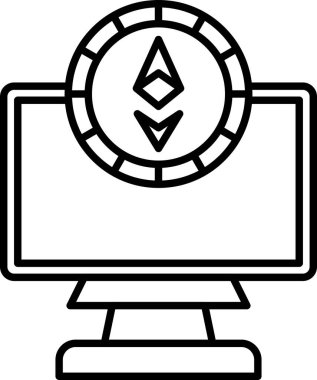 Dizüstü bilgisayar simgesi vektör çizimi