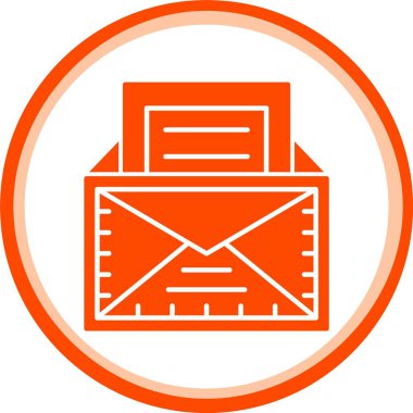 e- posta zarfı simgesi. Web için basit e- posta posta iletisi vektör simgesi çizimi