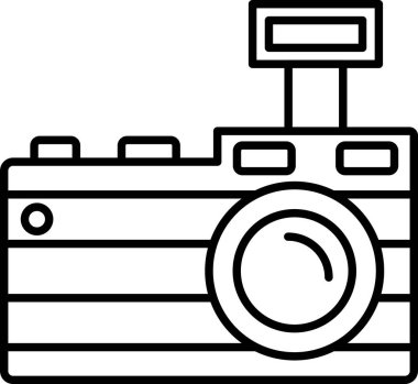 Kamera. Web simgesi basit illüstrasyon