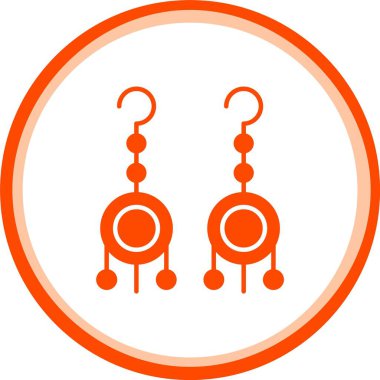 Güzel küpe ikonu. Web tasarımı için özet biçimi küpe vektör simgesi