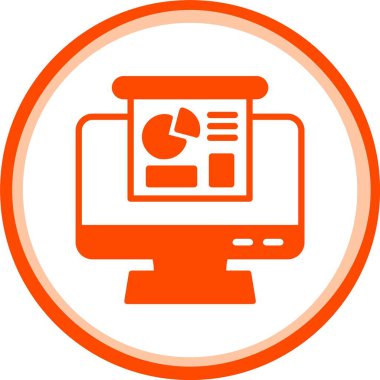 güzel bilgisayar monitörü vektör simgesi