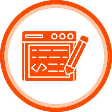 Web geliştirme çizgisi simgesi, vektör illüstrasyonu