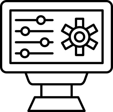 Veri. Web simgesi basit illüstrasyon