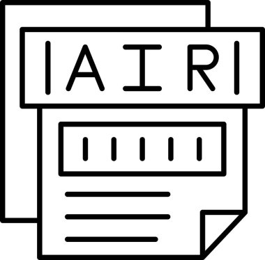 A 'nın basit bir biçim simgesinin vektör çizimi